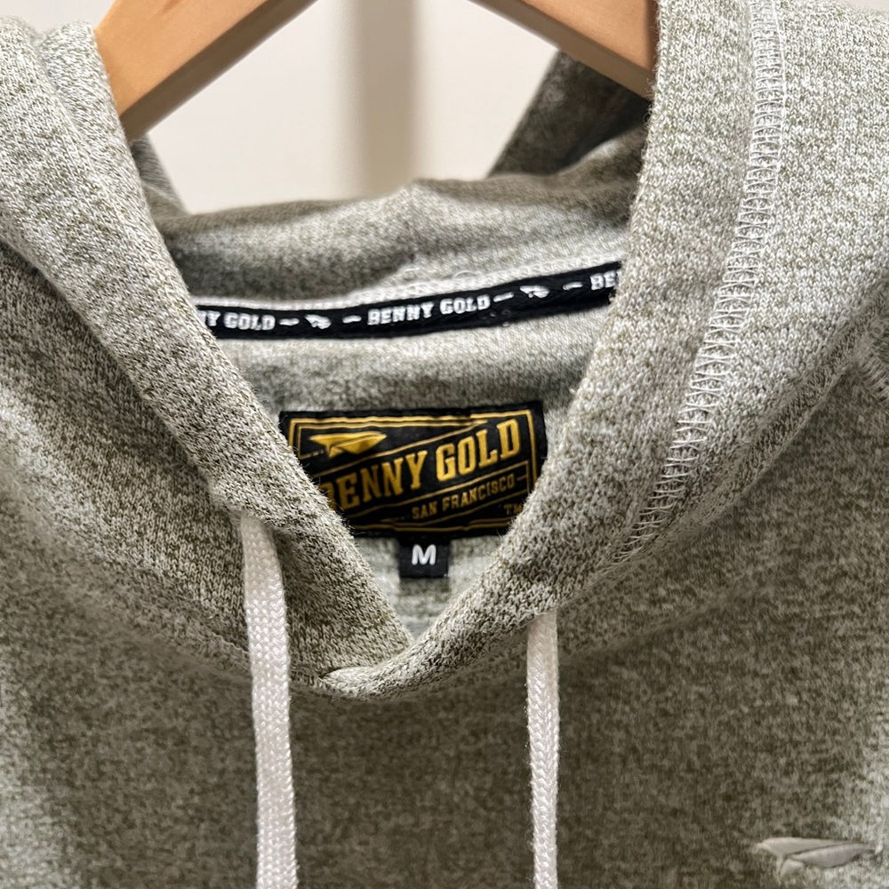 Benny Gold Men’s Hoodie – Green, Size Medium - Picture 6 of 9